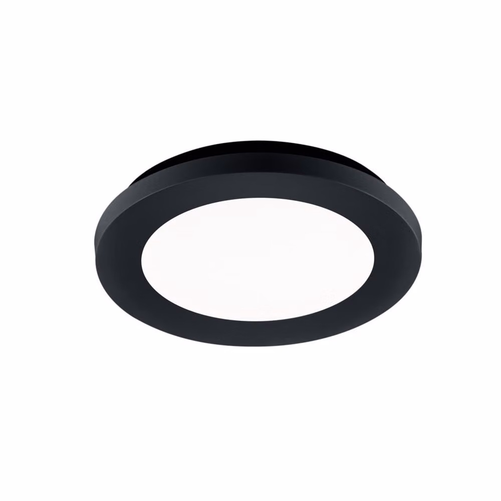Trio Leuchten - Pannello LED design rotondo nero 17 cm incl. LED a 3 livelli dimmerabile - Lope Dimmer I Dimmerabile - Plastica rotonda - I (non sostituibile) LED