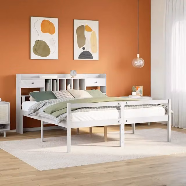 Giroletto con Libreria senza Materasso 180x200 cm in Legno Pino 3322062