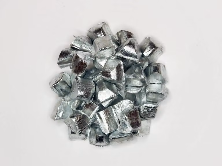 Zinco Zn99,995 in pellet, peso: 500 g