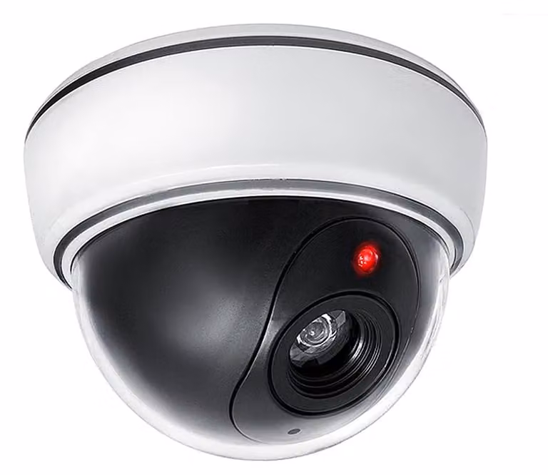 Telecamera di sorveglianza finta a LED, sistema di videosorveglianza (CCTV) wireless, cupola con allarme