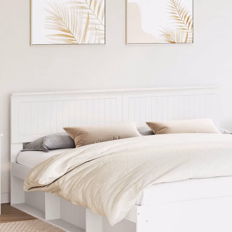 Testiera per letto moderna vidaXL in legno ingegnerizzato bianco