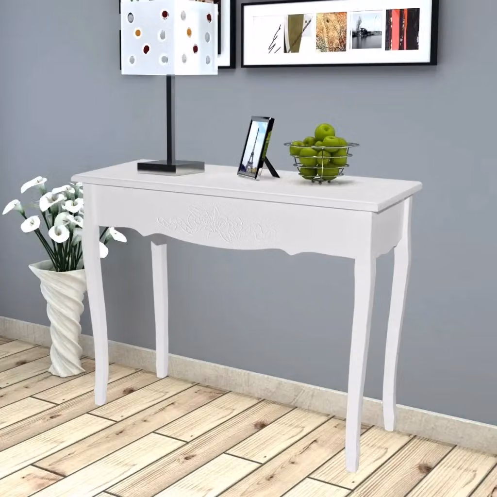 Tavolo Consolle Rettangolare Moderno Bianco in Legno di Pino e MDF DESIGN IN – 2