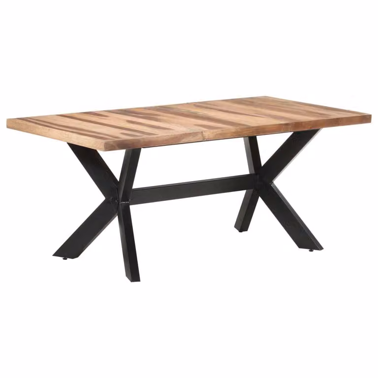 The Living Store Tavolo da pranzo 180x90x75 cm in legno massiccio color miele
