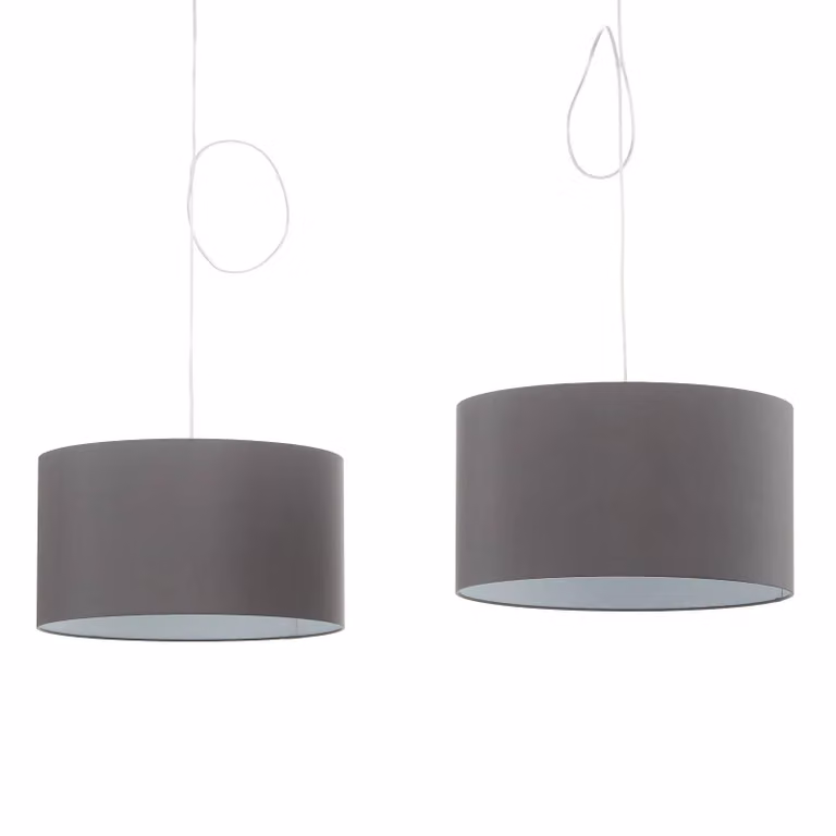 Helestra Lampada a sospensione Certo, dimmerabile, Nero, Soggiorno / Sala da pranzo, Tessuto / Stoffa / Seta, Moderno, Lampada a sospensione