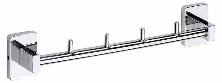 Appendiabiti Bemeta Niki a 4 ganci, 260 mm, cromato.
