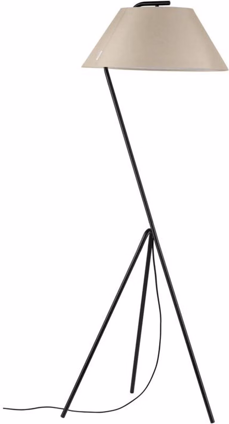 Paulmann lampada da terra Narve Beige/Nero 154cm max. 60W E27 senza lampadina con interruttore