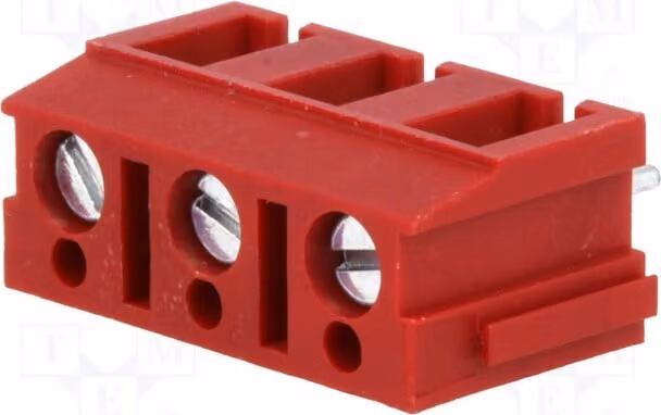 2 listelli di fissaggio per cavi da 7,5 mm con angolo di 90°. Modello: 3 AK110/3DS-7,5-V/ROSSO. Listelli di fissaggio per cavi