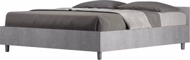 Letto Matrimoniale 160x190 cm Nuamo - Con rete,Grigio