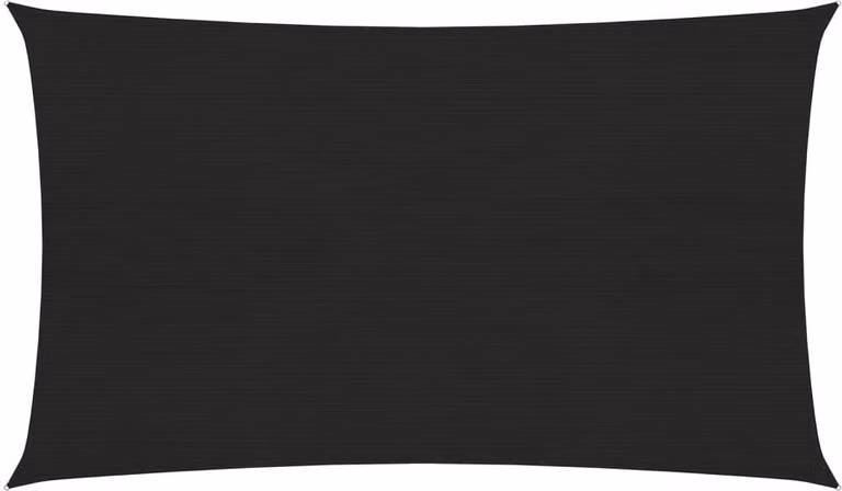 Tenda da sole Living Store, 160 g/m², colore nero, dimensioni 2x5 metri, realizzata in HDPE