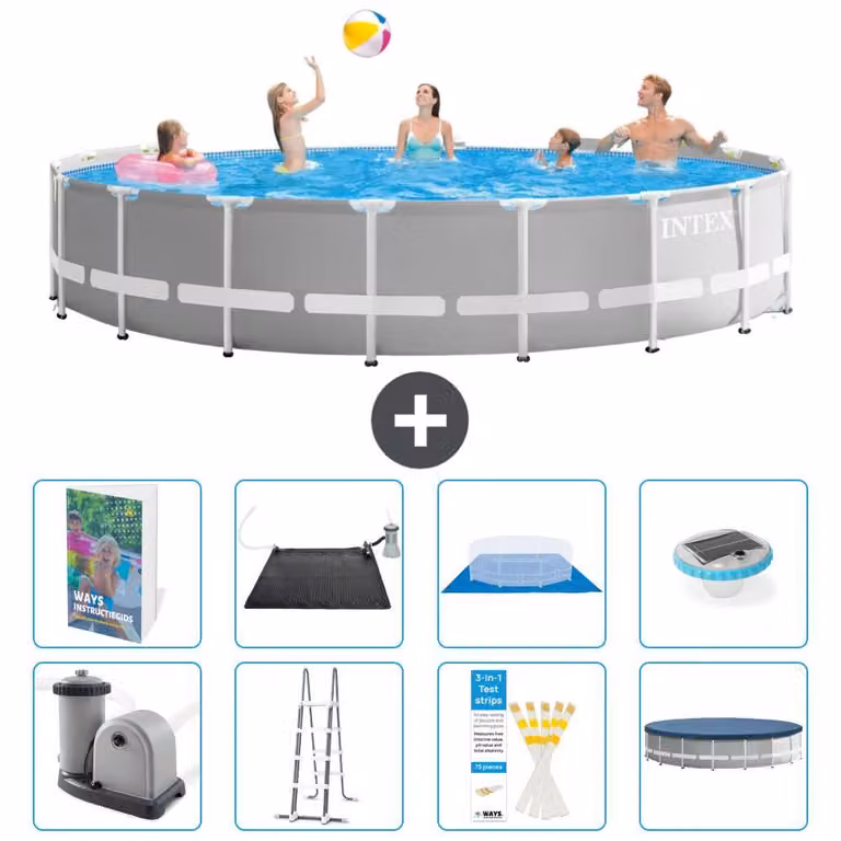 Struttura per piscina a forma di prisma - 549x122 cm - composta da 7 elementi - modello S598