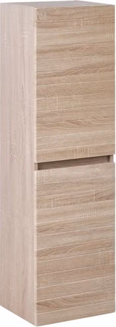 Armadio a muro MDF 2 ripiani Bagno portaoggetti Scandinavo Marrone chiaro