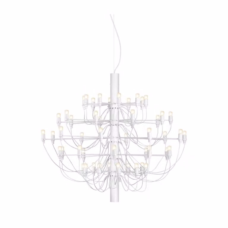 Flos - 2097/50 (frosted bulbs) - Lampada a sospensione - Bianco Opaco