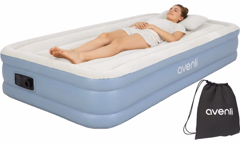 Materasso gonfiabile a due posti, dimensioni 191x99x33 cm, autogonfiante, capacità fino a 100 kg