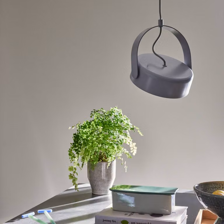 Hübsch Lampada a sospensione Stage, Alluminio / Grigio / Zincato, Soggiorno / Sala da pranzo, Metallo, Design, Lampada a sospensione