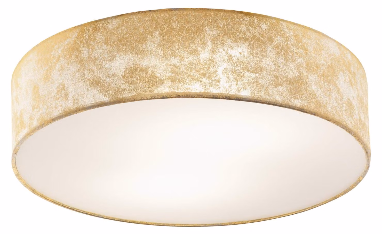 Plafoniera Contemporanea Viserbella 1 Luce Acciaio Ottone