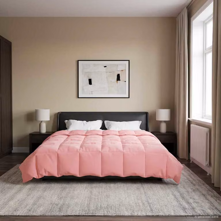 vidaXL Piumone Invernale Rosa Traspirante in Microfibra L/P: 200 x 220 cm