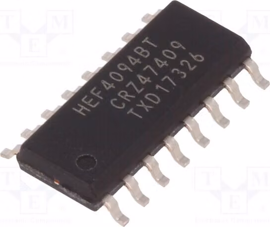 5x HEF4094BT.653, registro a scorrimento SMD, per spostare e memorizzare dati