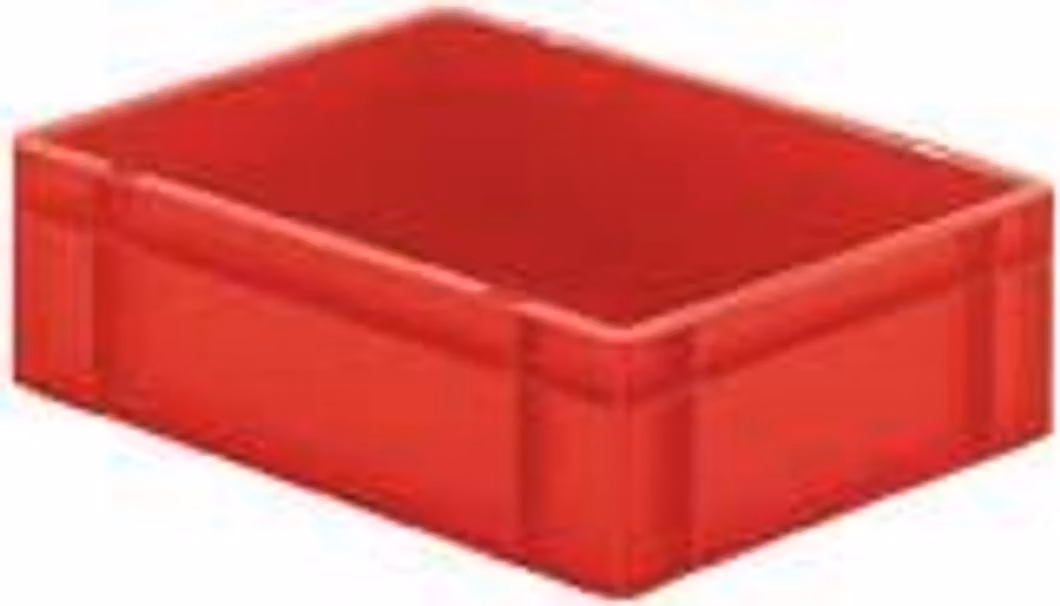 LA-KA-PE Contenitore da trasporto impilabile L400xL300xH120mm - TK400/120-0 ROSSO