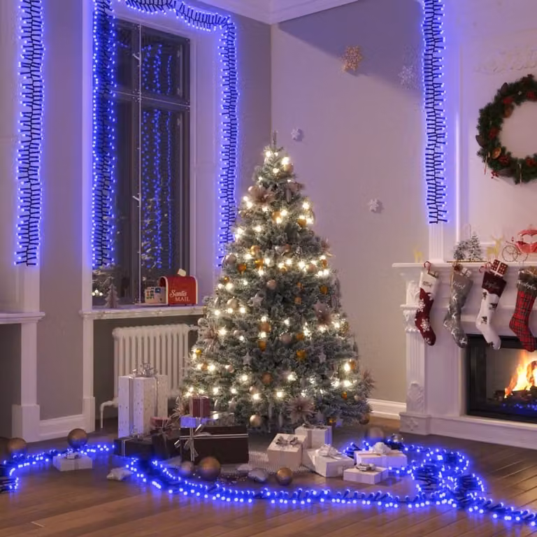 The Living Store Fata LED con 1000 LED blu 11 m PVC