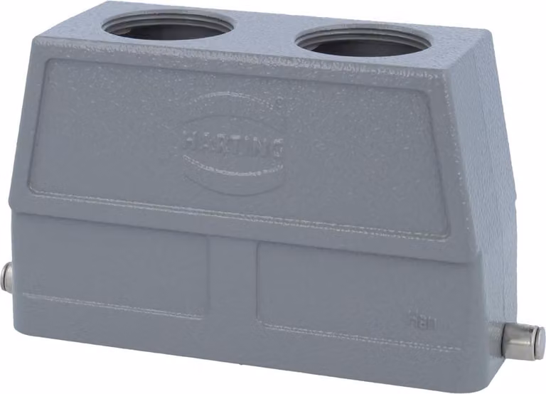 HARTING Han 24B Contenitore con manicotto alto, 2xM32 uscita cavo diritta, per 1 staffa (nella parte inferiore) Vite M32
