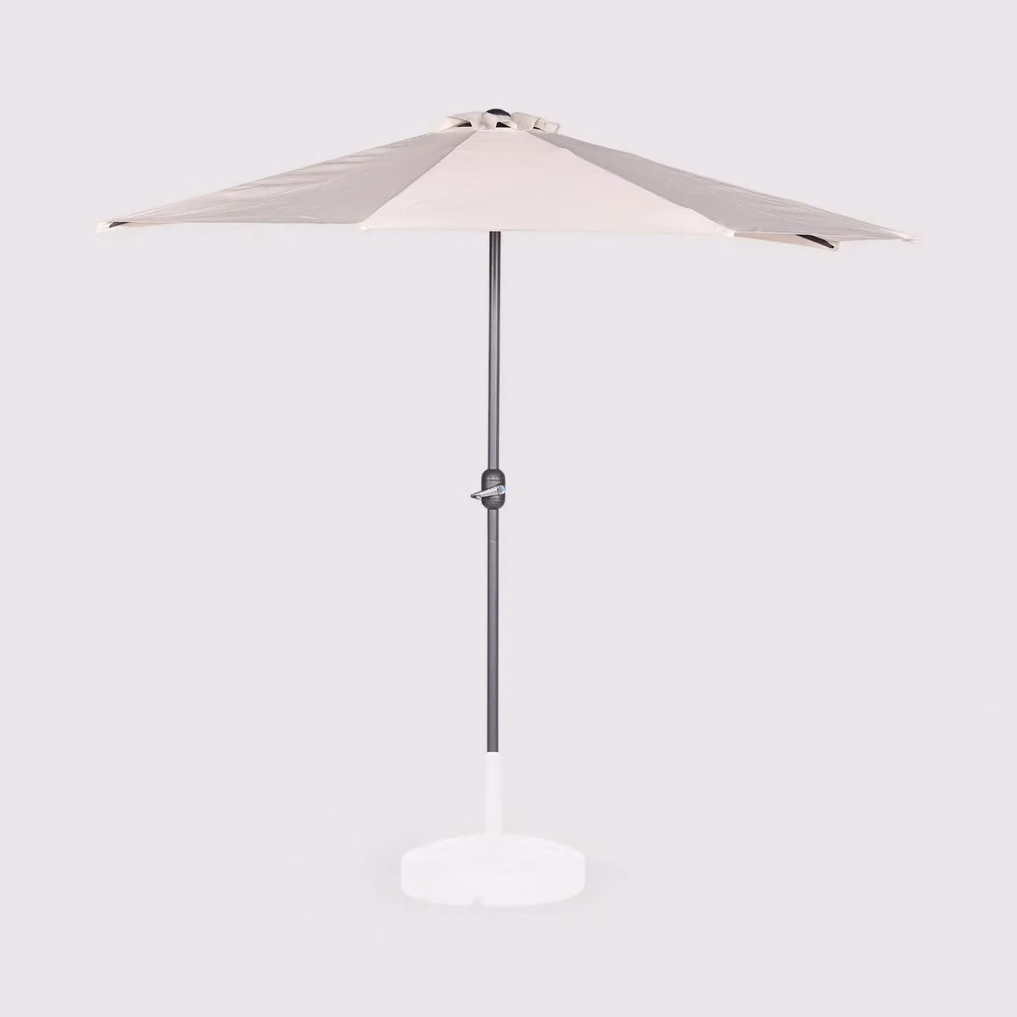 Abuliton - Ombrellone a mezzaluna beige da parete