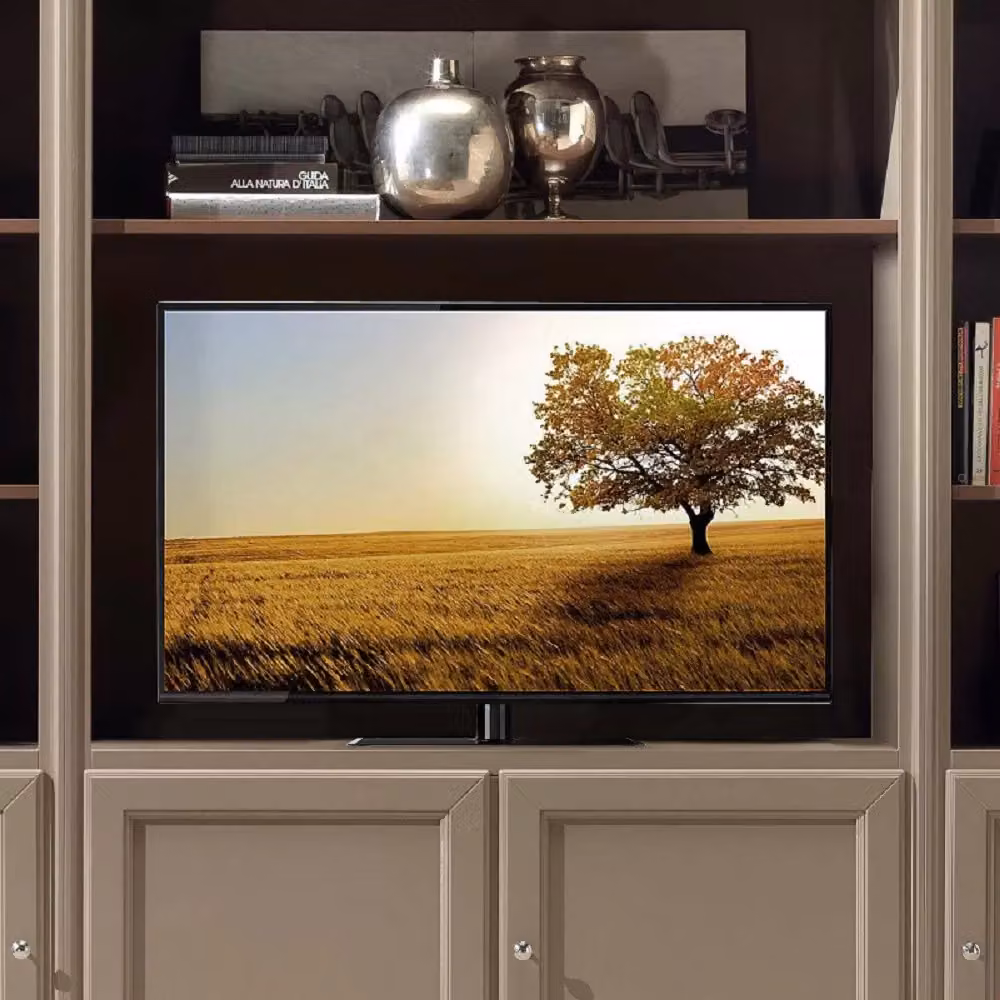 Libreria porta TV classica in legno Mobili 2G L/P/H: 257 x 48 x 225 cm – 4