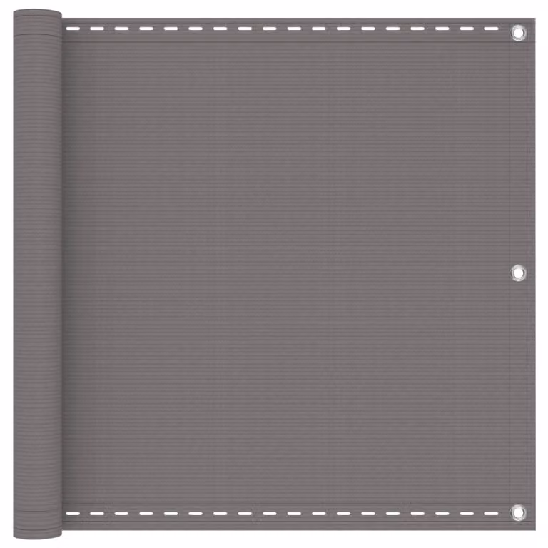 Schermo per balcone grigio chiaro, dimensioni 90 x 1200 cm, realizzato in HDPE e alluminio