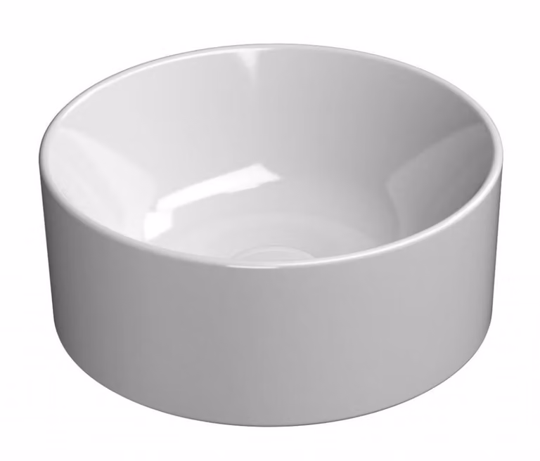 Sapho GSI Kube X - Lavabo da appoggio, 32 cm, senza sfioratore, ExtraGlaze, bianco 943511