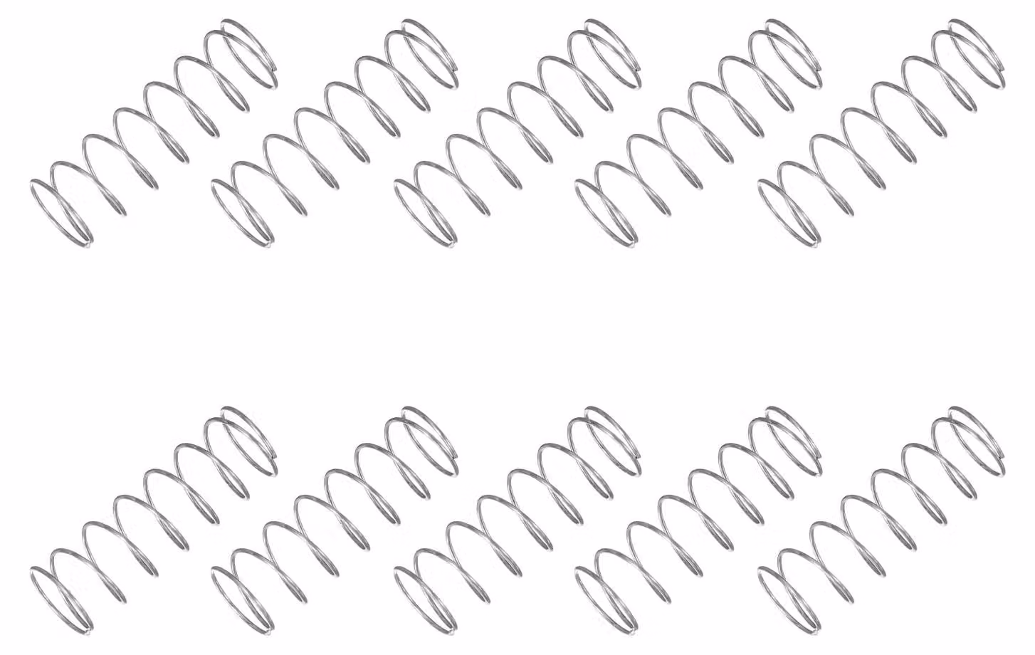 Molla a compressione, dimensioni 12x0,7x35 mm, acciaio inossidabile 304, confezione da 10 pezzi