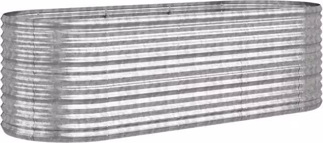 Letto da giardino rialzato DESIGN IN in acciaio zincato argento L: 224 cm, P: 80 cm, H: 68 cm