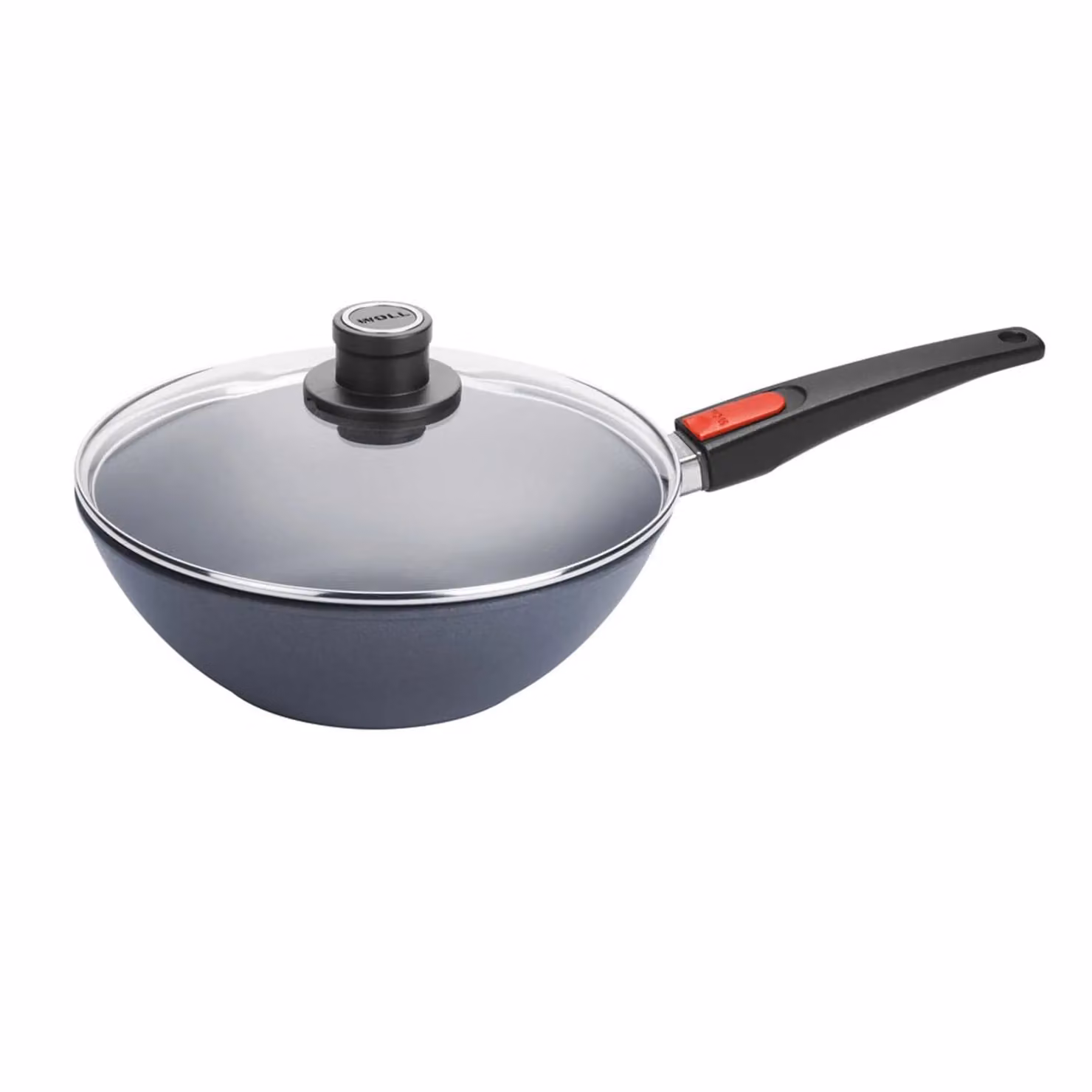 Wok in alluminio fuso antiaderente per induzione con coperchio, Diamond Lite, diam. 30cm