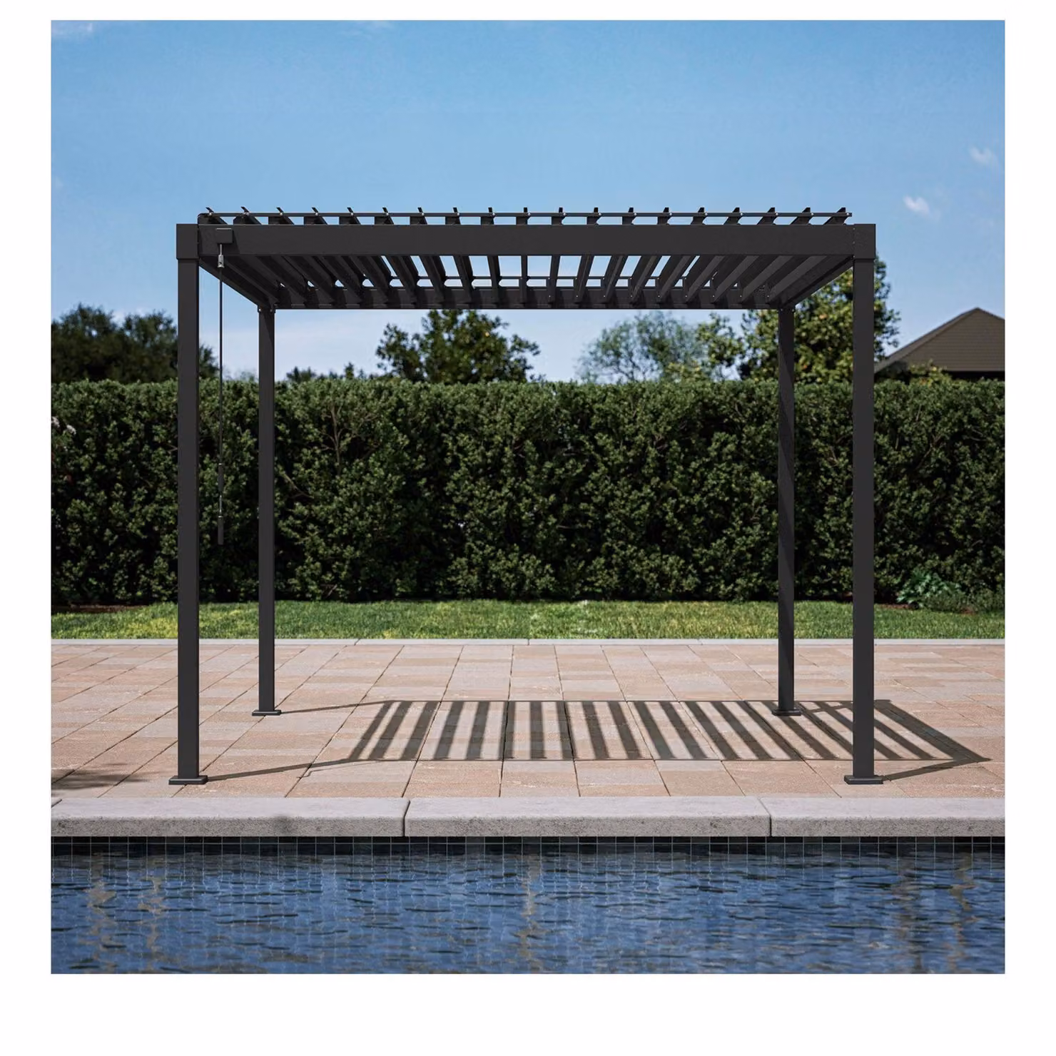 Pergola 3x3 m, montanti 8 x 8 cm, antracitePergola in acciaio 3x3 m, 8 montanti, antracite
