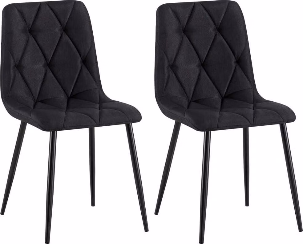 Set di due sedie da pranzo moderne - sedie da cucina - comfort e stile, design imbottito