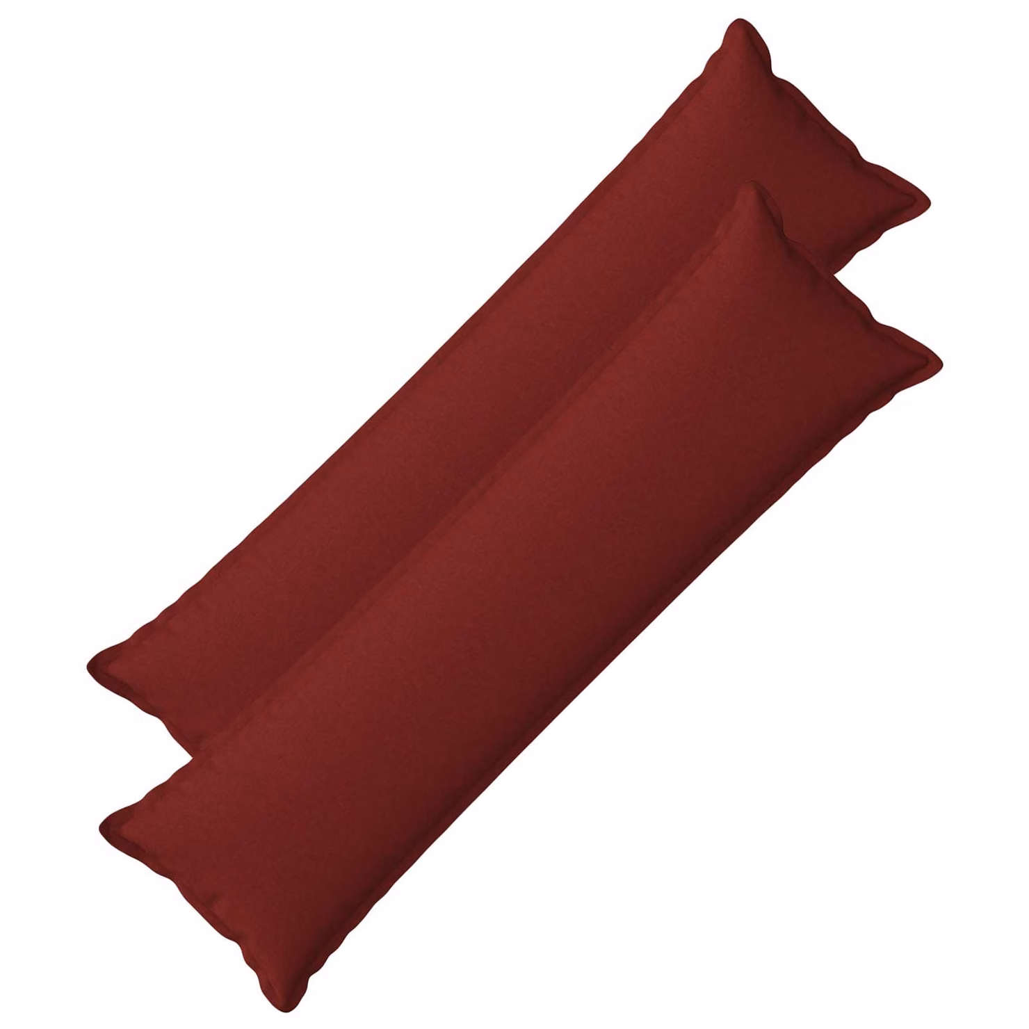 Set di 2 cuscini a rullo vidaXL HOUTEN, colore rosso, L/P/H: 145 x 40 x 40 cm