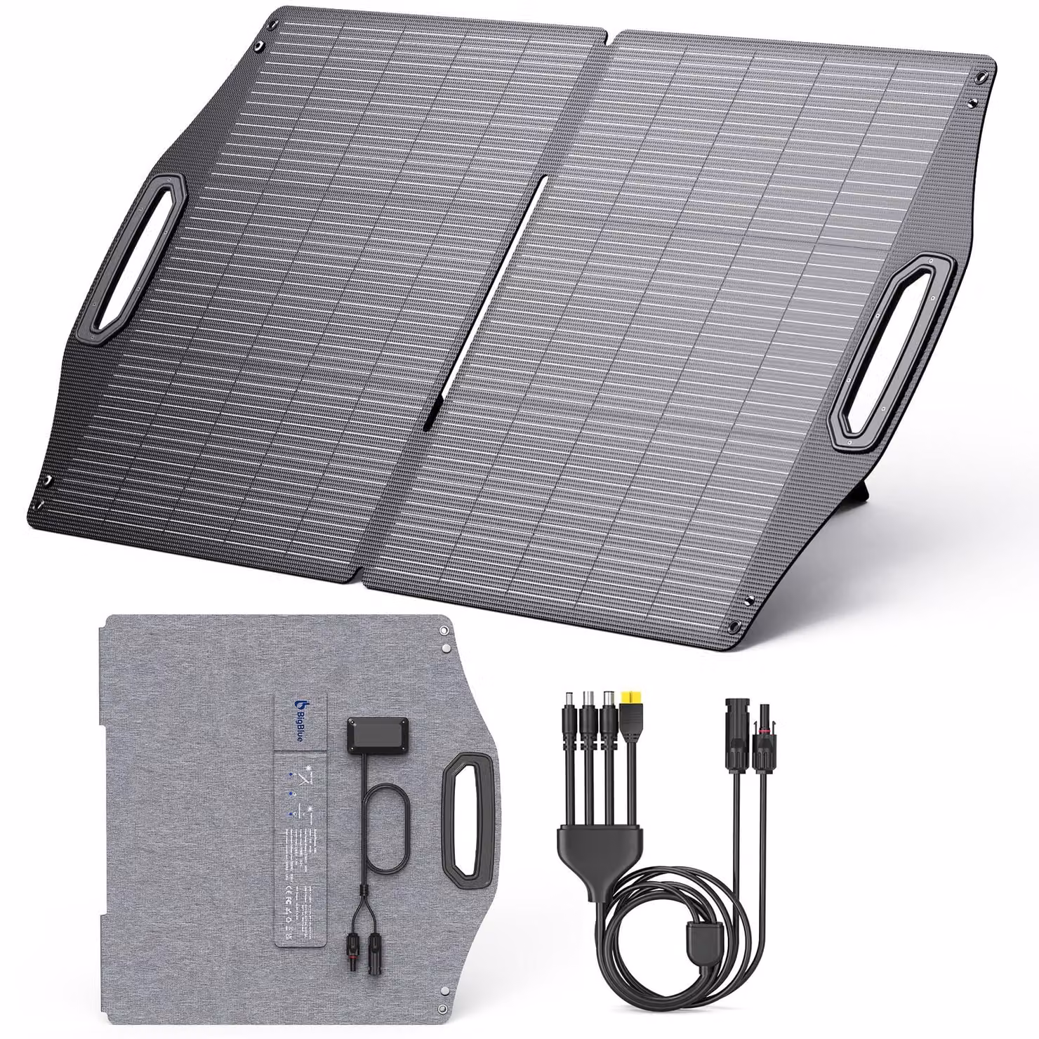 Pannello solare pieghevole da 100W con porta USB-C PD e USB-A, grado di protezione IP68, peso 2,9 kg