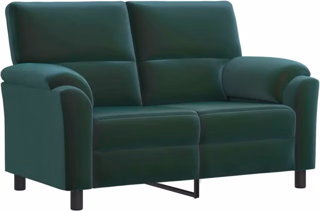 Divano moderno in velluto verde vidaXL con coperture rimovibili L: 154 cm, P: 85 cm, H: 93 cm – 1