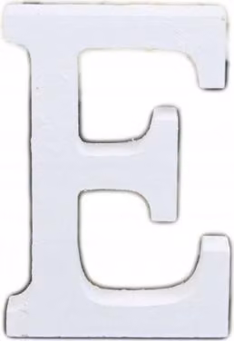 Lettera "E" in legno, 16 cm, 1 pz.