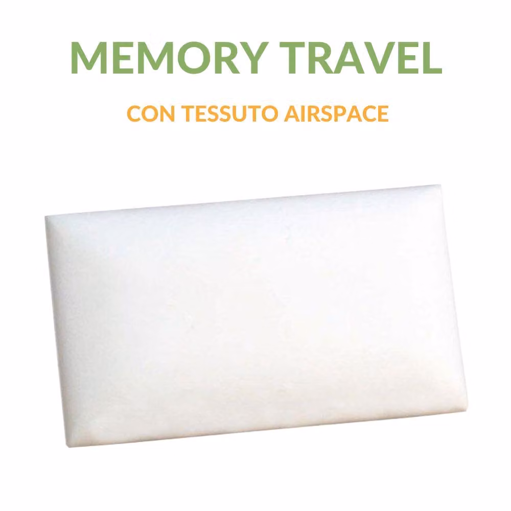 Cuscino Memory Travel con tessuto AirSpace 30x60 cm