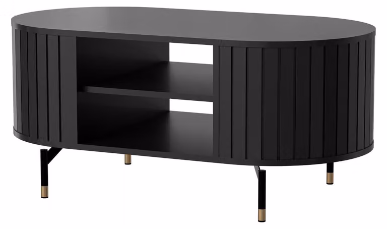 Tavolino da salotto Zama, 104x56x47 cm, colore a scelta: nero