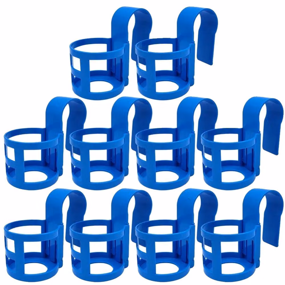 Portabicchieri per piscina, realizzato in plastica resistente, facile da installare, confezione da 10 pezzi