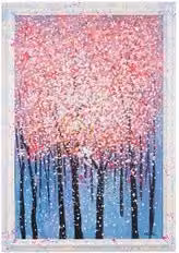 Stampa con cornice SPOTTY Bizzotto, motivo floreale rosa, L: 118 cm x H: 168 cm