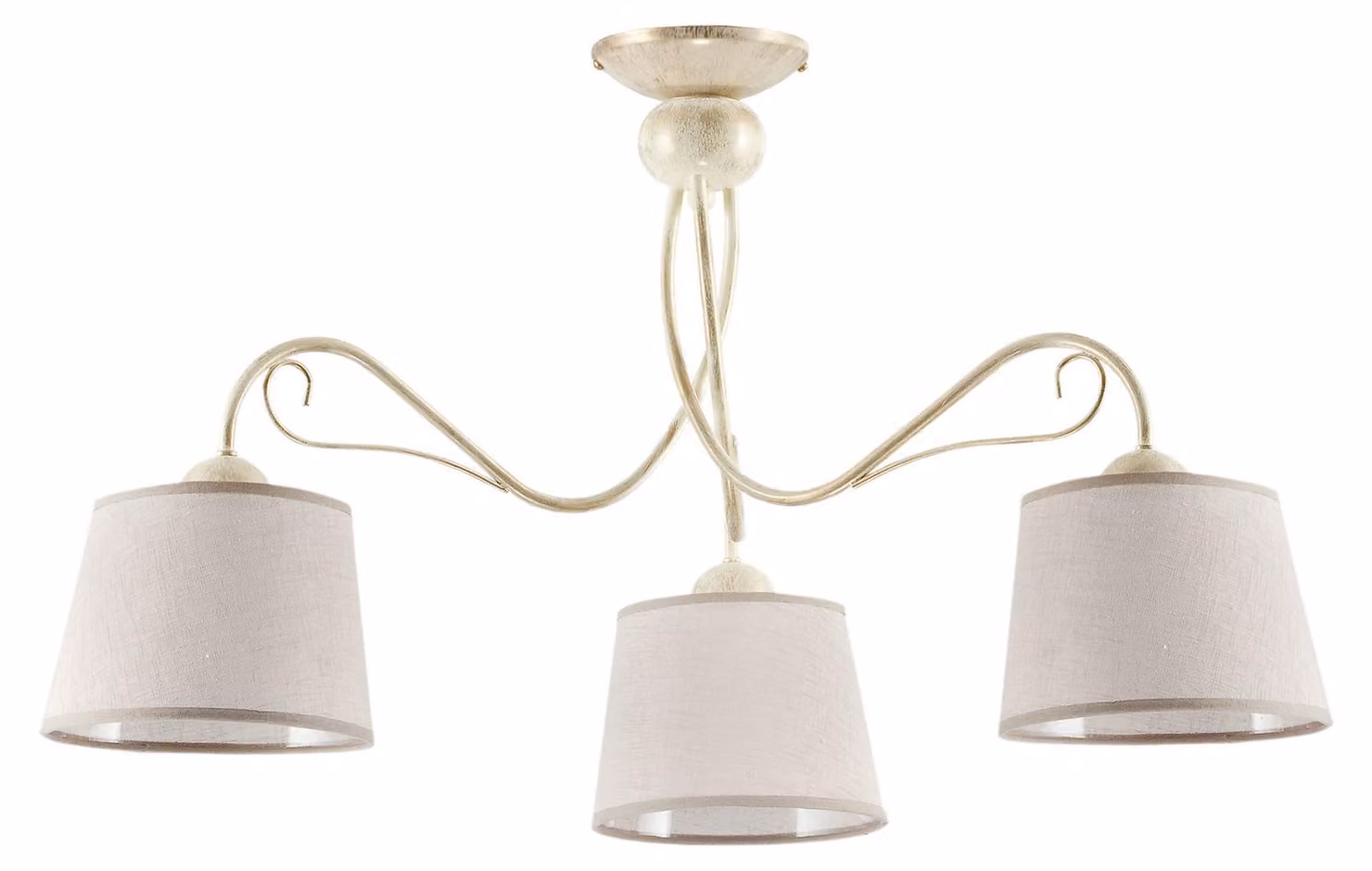 Lampada a sospensione KAMELIA ecru 3xE27x40W in metallo, dimensioni: 46x80x80 cm, IP20, Jupiter