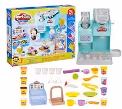 Set Playset Super Colorful Cafè Play-Doh Hasbro con pasta modellabile multicolore e accessori (8 vasetti da 57 g, 2 da 28 g)