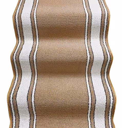 emmevi Tappeto Scala Passatoia Ingresso Corsia Rivestimento Scale Antiscivolo MOD.Linda 67X1000 Beige