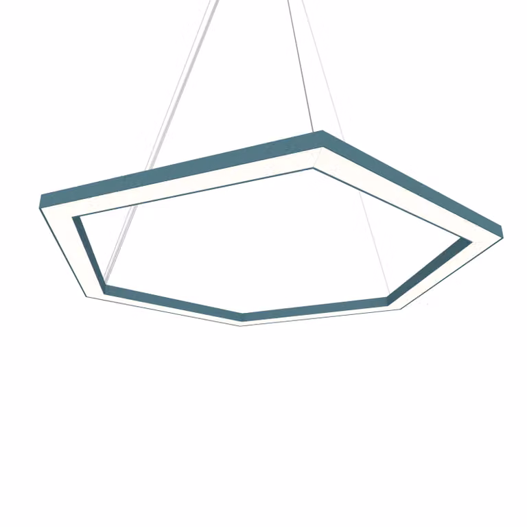 Lampada A Sospensione Esagono D60 Monocolore Opaca