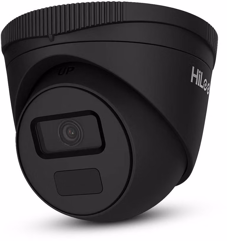 Telecamera IP Hilook IPC-T241H-C, cupola nera, 4MP, IR 20m