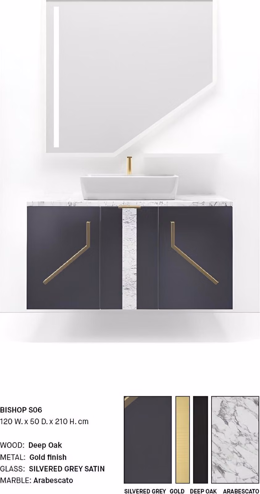 Grau Badezimmer Waschbecken Armaturen Badezimmer Möbel Italien Stil Waschbecken