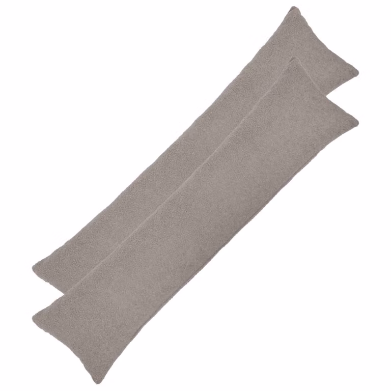 Set di 2 federe vidaXL HEERLEN in tessuto bouclé grigio chiaro, L 145 cm x P 40 cm