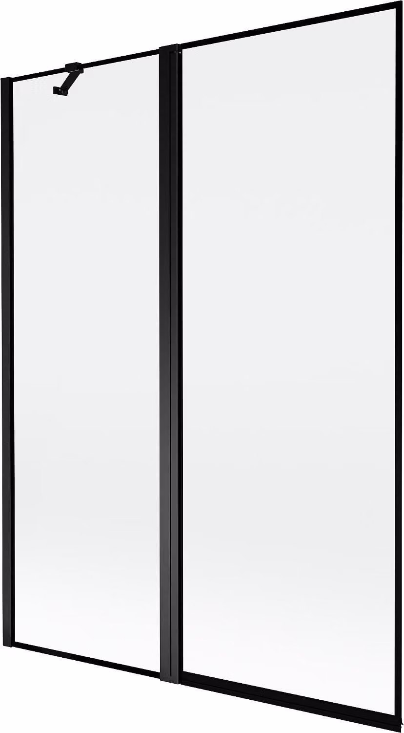 Mexen Mist paratia doccia a 2 ante sinistra 130 x 150 cm, cornice nera, nero - 8A9-130-011-70-70-L