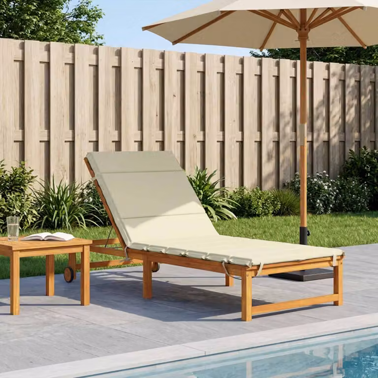 vidaXL Cuscino per Lettino GEMERT 100% Poliestere Crema